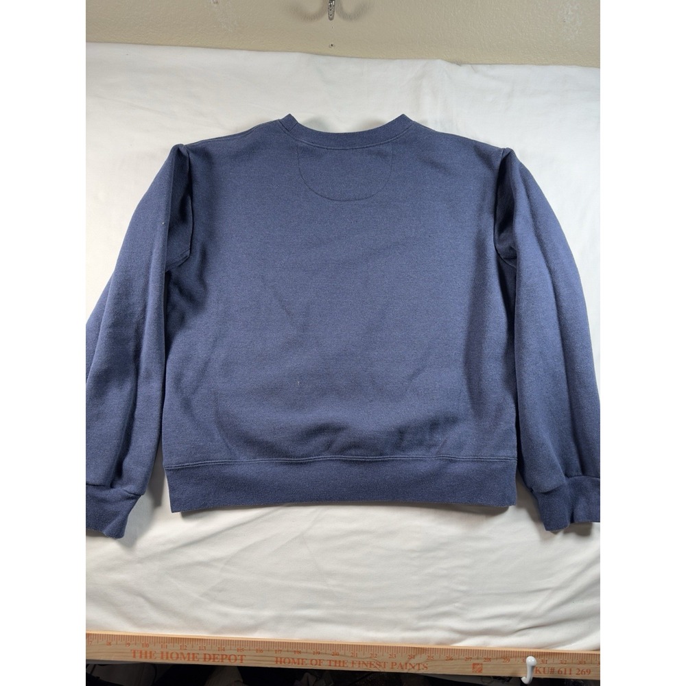 Patagonia Sweatshirt Women Medium Ridge Rise Stripe Uprisal Blue Organic Cotton - Picture 11 of 11